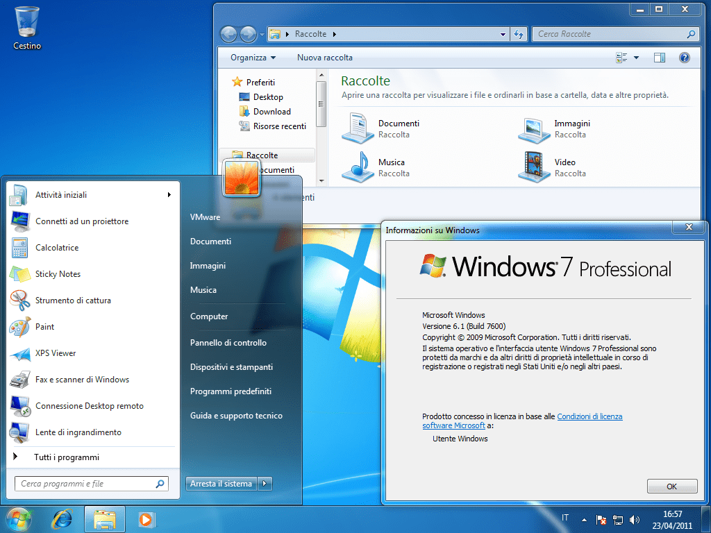 dettagli windows7, consea aggiorna